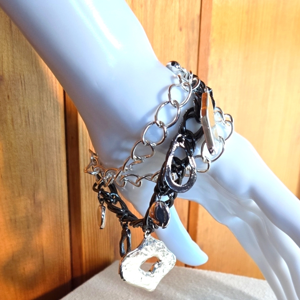 Chico's Multi-Chain Charm Bracelet